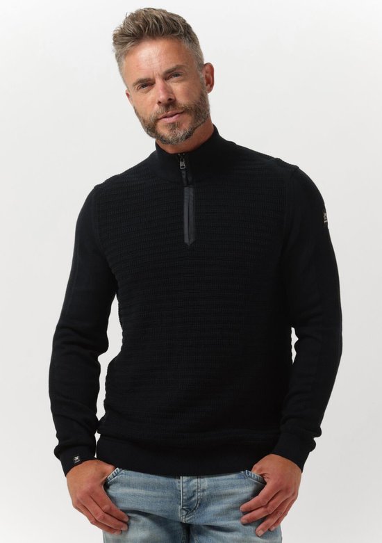 Vanguard Trui Half Zip Navy Heren Maat L Modern fit bol