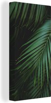 Tableau sur toile Feuilles de palmier - Palmiers - Tropical - 20x40 cm - Décoration murale
