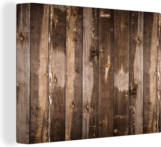 Canvas Schilderij Planken - Hout - Wood - 40x30 cm - Wanddecoratie | bol.com