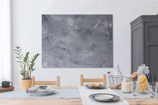 Canvas schilderij 120x90 cm - Wanddecoratie Leisteen - Beton - Retro - Structuren - Grijs - Rustiek - Muurdecoratie woonkamer - Slaapkamer decoratie - Kamer accessoires - Schilderijen op canvas