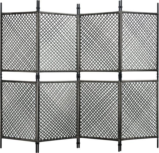 LW Collection Kamerscherm bruin hout - kamerschermen 6 panelen