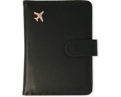 Casemania Paspoort Hoesje - Zwart - Paspoorthouder - Paspoort Cover voor Paspoort & Kaarthouder (RFID Bescherming) - Paspoort Tasje voor Reizen