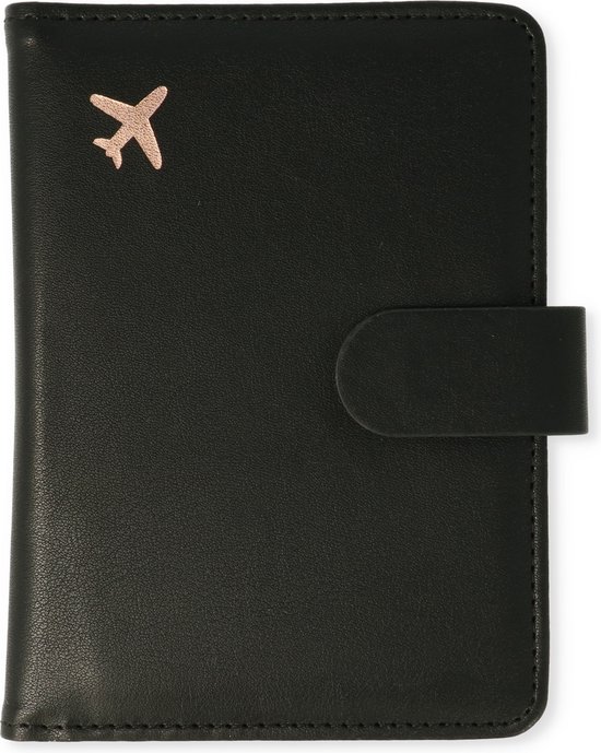 Casemania Passport Cover - Porte-passeport - Housse de protection de Luxe pour passeport et porte-cartes - Zwart