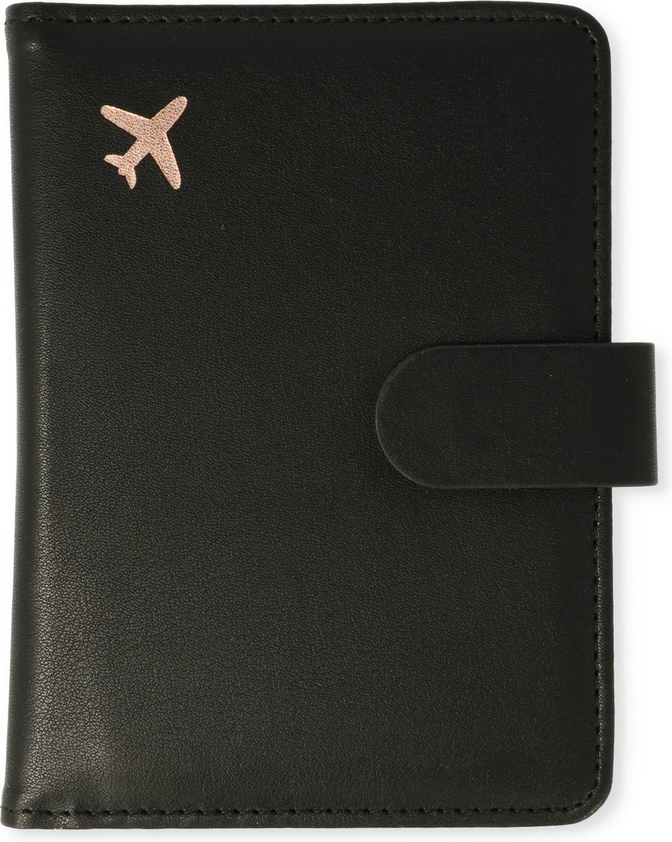 Casemania Paspoort Hoes - Paspoorthouder - Luxe Beschermhoes voor Paspoort & Kaarthouder (RFID Bescherming) - Zwart