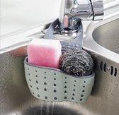Astuce : Organisateur d'évier - Siliconen - Brosse et éponge pour lave-vaisselle - Placé autour du robinet ou sur un crochet - Organisateur d'évier - Porte-torchon - Porte-éponge - Porte-savon -