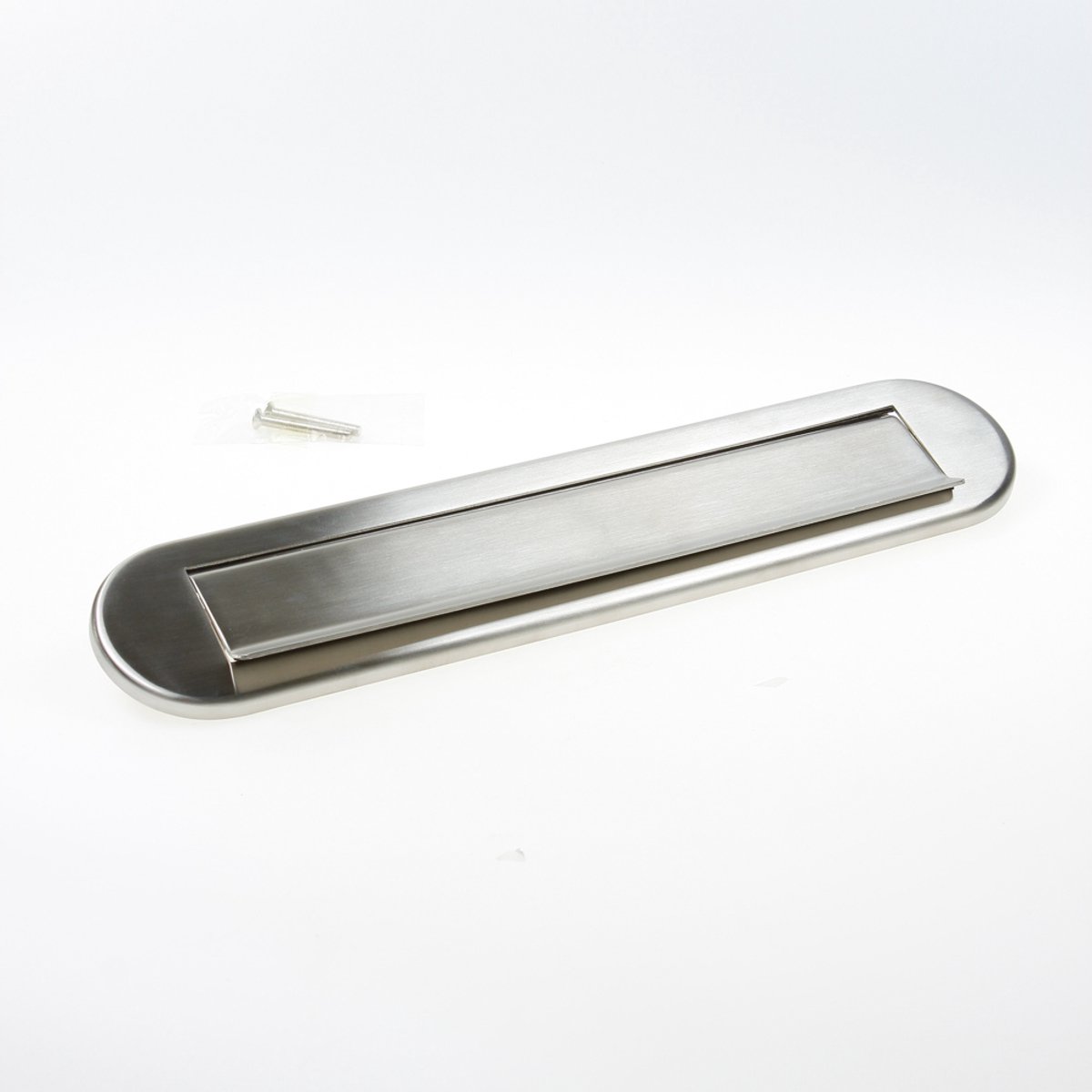 Oxloc Briefplaat Met Veer 350x73 RVS - 1217842
