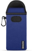 Hoesje voor Nokia G50 - MobyDefend Neopreen Pouch Met Karabijnhaak - Insteekhoesje - Riemlus Hoesje - Blauw - GSM Hoesje - Telefoonhoesje Geschikt Voor Nokia G50