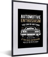Cadre photo avec affiche - Mancave - Voiture - Vintage - Zwart - 30x40 cm - Cadre pour affiche