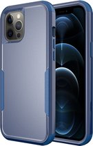 Mobiq - Layered Armor Hoesje iPhone 14 - blauw