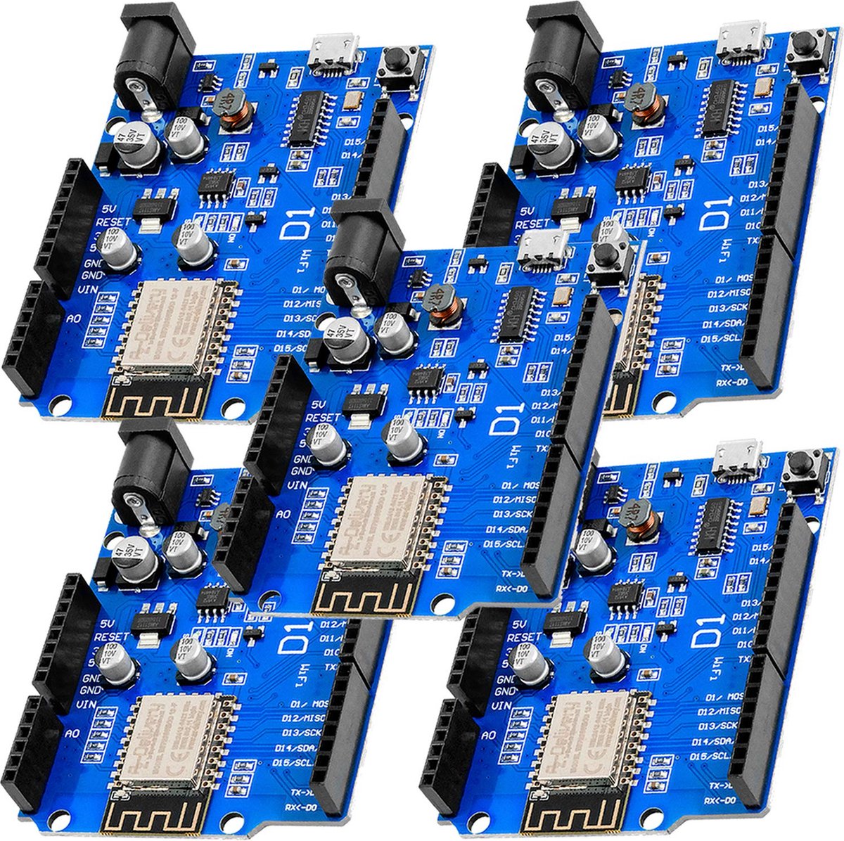Azdelivery 5 x d1 wifi board nodemcu esp8266mod 12f wlan modul