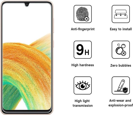 Samsung Galaxy A33 5G Screen Protector 2x - protecteur d'écran - verre - protéger - verre de protection - ZT Accessoires