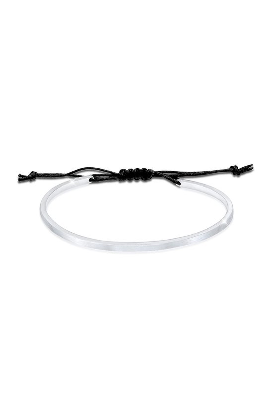 Elli Ladies Bracelets bracelet femme basic mat avec nylon en argent sterling 925 plaqué or