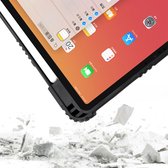 Geschikt voor iPad 2021 Hoes + Screenprotector - Pencil Houder - Auto Wake - Shockproof Cushions - 10.2 inch - Zwart