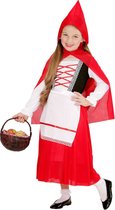 Widmann - Roodkapje Kostuum - Roodkapje Kind Uit Een Sprookje - Meisje - Rood - Maat 116 - Carnavalskleding - Verkleedkleding