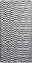 vidaXL - Buitenkleed - 160x230 - cm - PP - wit - en - zwart