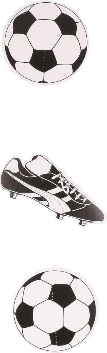 Voetbal hangslinger - 100 cm - zwart/wit - EK/WK versiering - voetballen - karton
