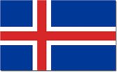 Vlag IJsland 90 x 150 cm feestartikelen - IJsland landen thema supporter/fan decoratie artikelen