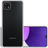 Hoes Geschikt voor Samsung M22 Hoesje Cover Siliconen Back Case Hoes - Transparant