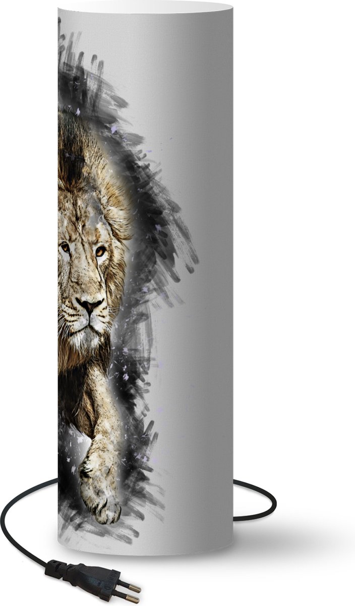 Lamptiger Tafellamp - Leeuw - Ø 16 Cm - E14 - Multicolor