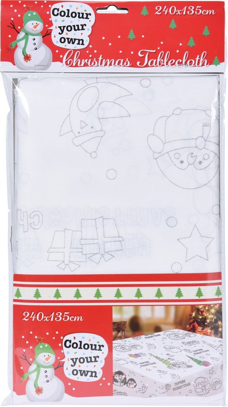 Kerstmis kleur je eigen tafelkleed - Speelgoed