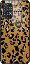 Casimoda® hoesje - Geschikt voor Samsung Galaxy A32 4G - Jungle Wildcat - Luxe Hard Case Zwart - Backcover telefoonhoesje - Bruin/beige