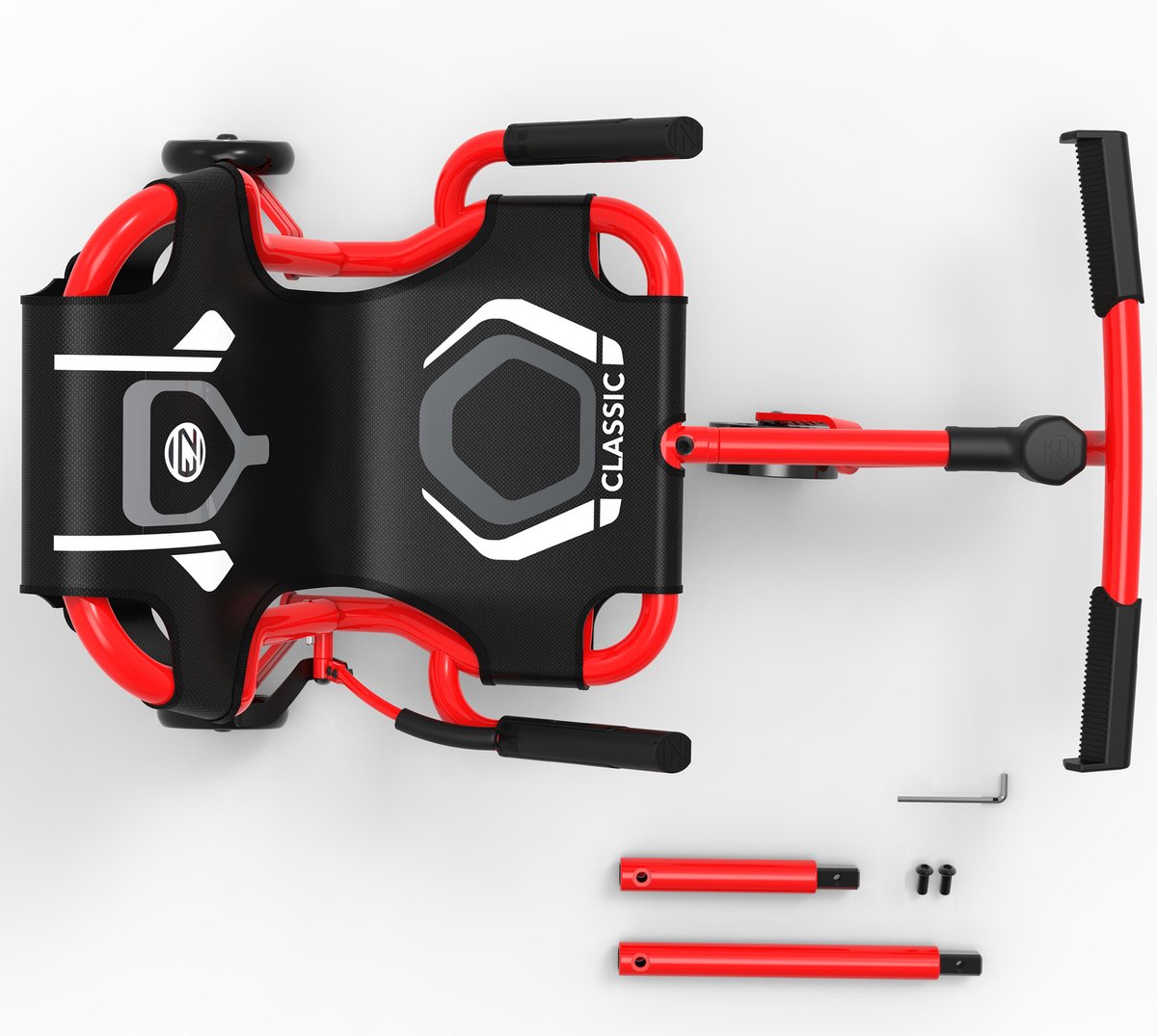 EzyRoller Classic X skelter - Waveroller voor kinderen 4 tot 14 jaar of 99 tot 137 cm - Verstelbare driewieler - Rood — afbeelding 2