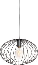 QAZQA margarita - Design Plafondlamp - 1 lichts - Ø 36 cm - Zwart - Woonkamer | Slaapkamer | Keuken
