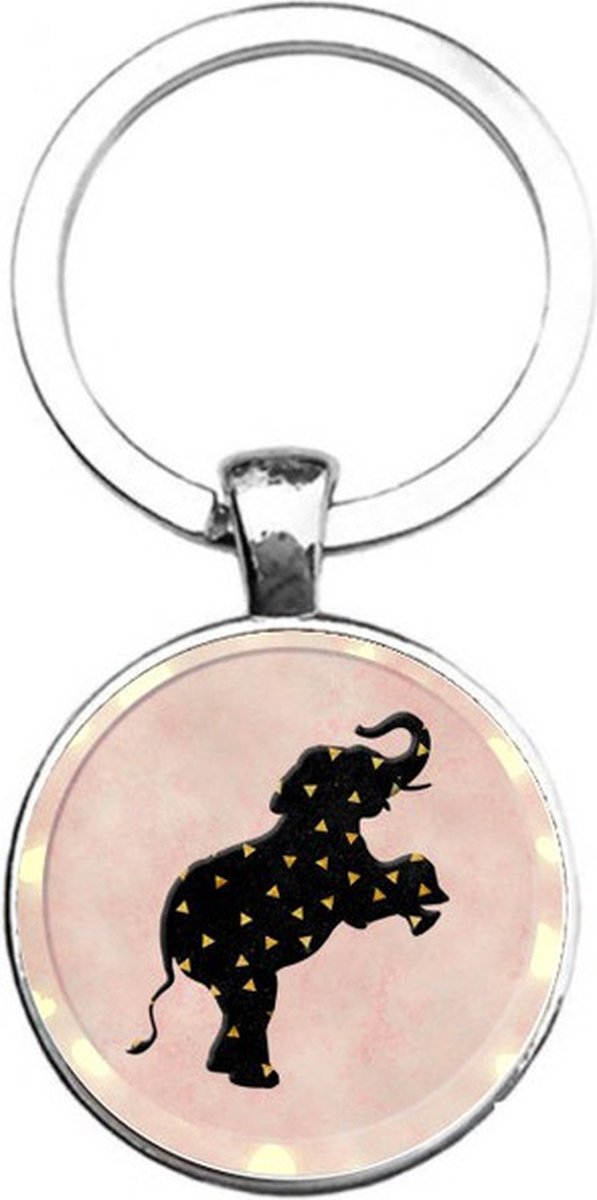Sleutelhanger Glas - Olifant