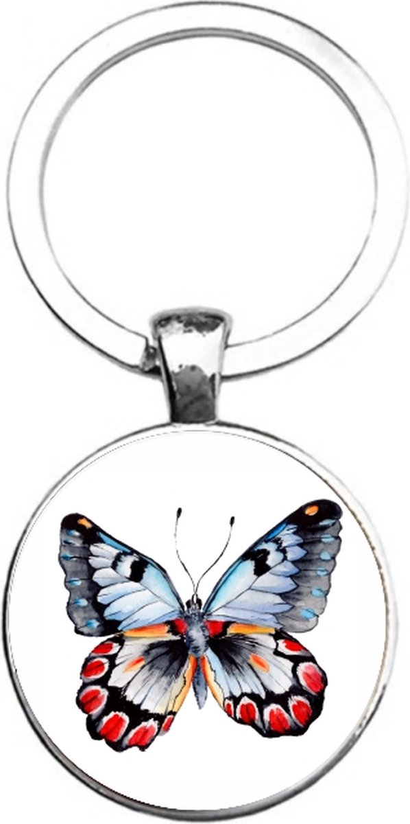 Sleutelhanger Glas - Vlinder