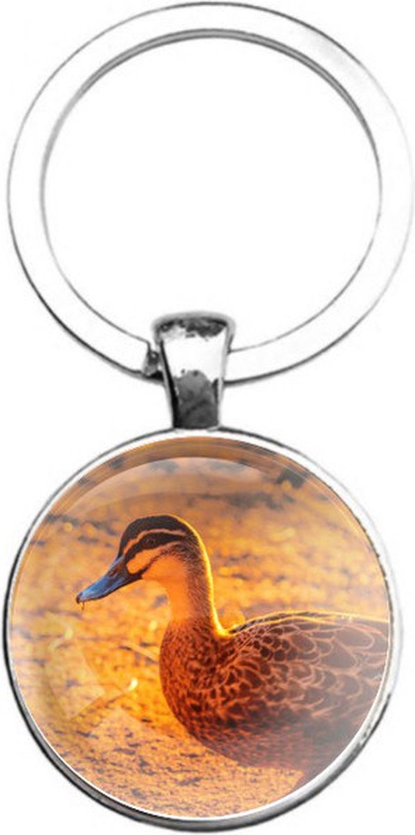 Sleutelhanger Glas - Eend