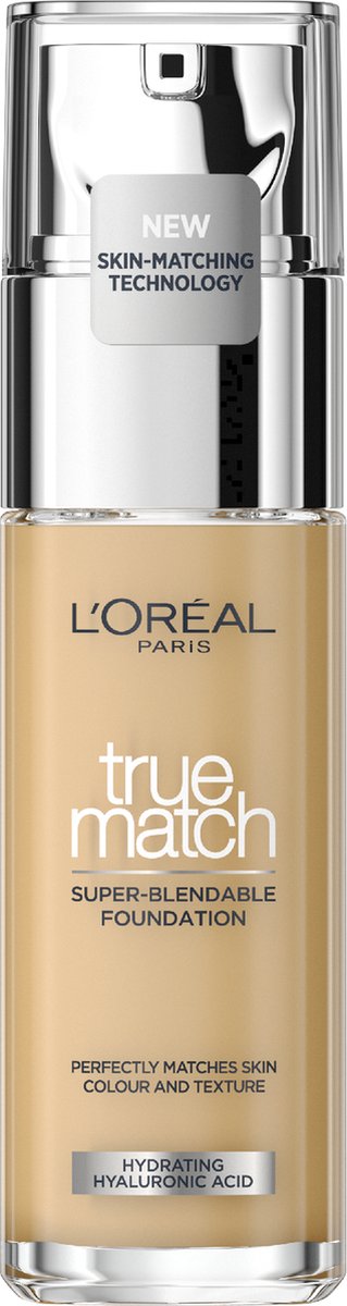 L’Oréal Paris True Match Foundation - Natuurlijk dekkende foundation met Hyaluronzuur en SPF 16 - 3D/W - 30 ml - L’Oréal Paris