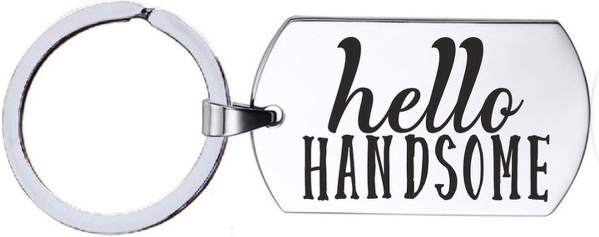 Sleutelhanger RVS - Hello Handsome
