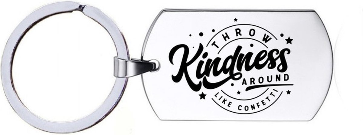 Sleutelhanger RVS - Throw Kindness Around