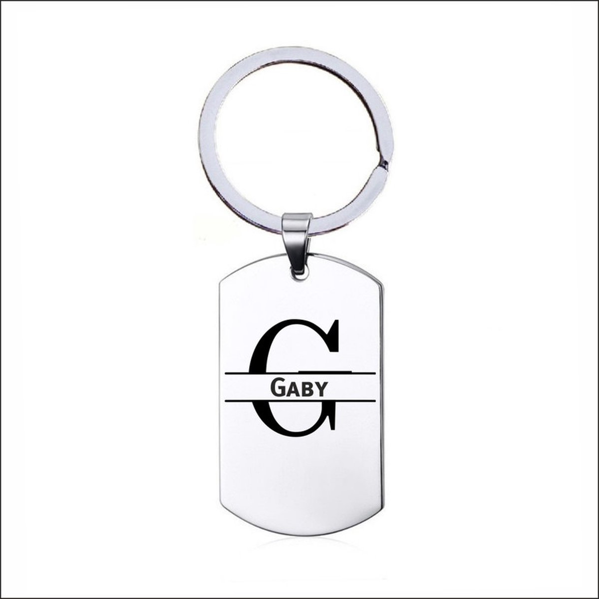 Sleutelhanger RVS Met Naam -  Gaby