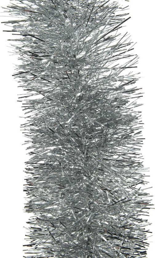 Decoris lametta guirlande glanzend D10cm zilver dia10.00-L270.00cm