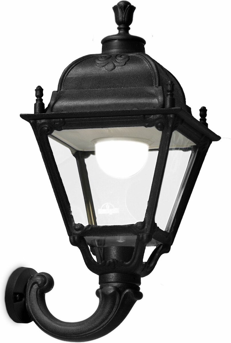 Fumagalli Simon OFIR - Tuinverlichting - Wandlamp - Zwart - Helder Glas - LED Lamp