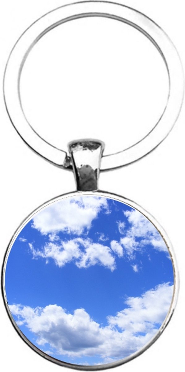 Sleutelhanger Glas - Wolken