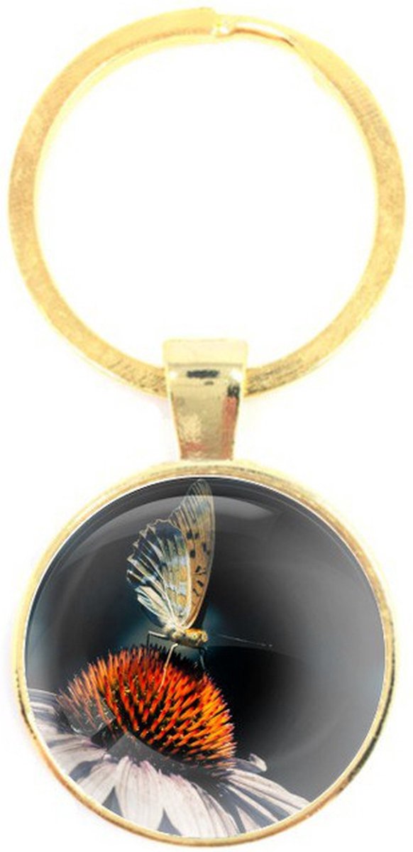 Sleutelhanger Glas - Vlinder
