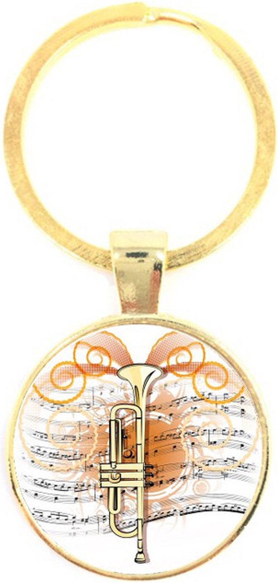 Sleutelhanger Glas - Muziek