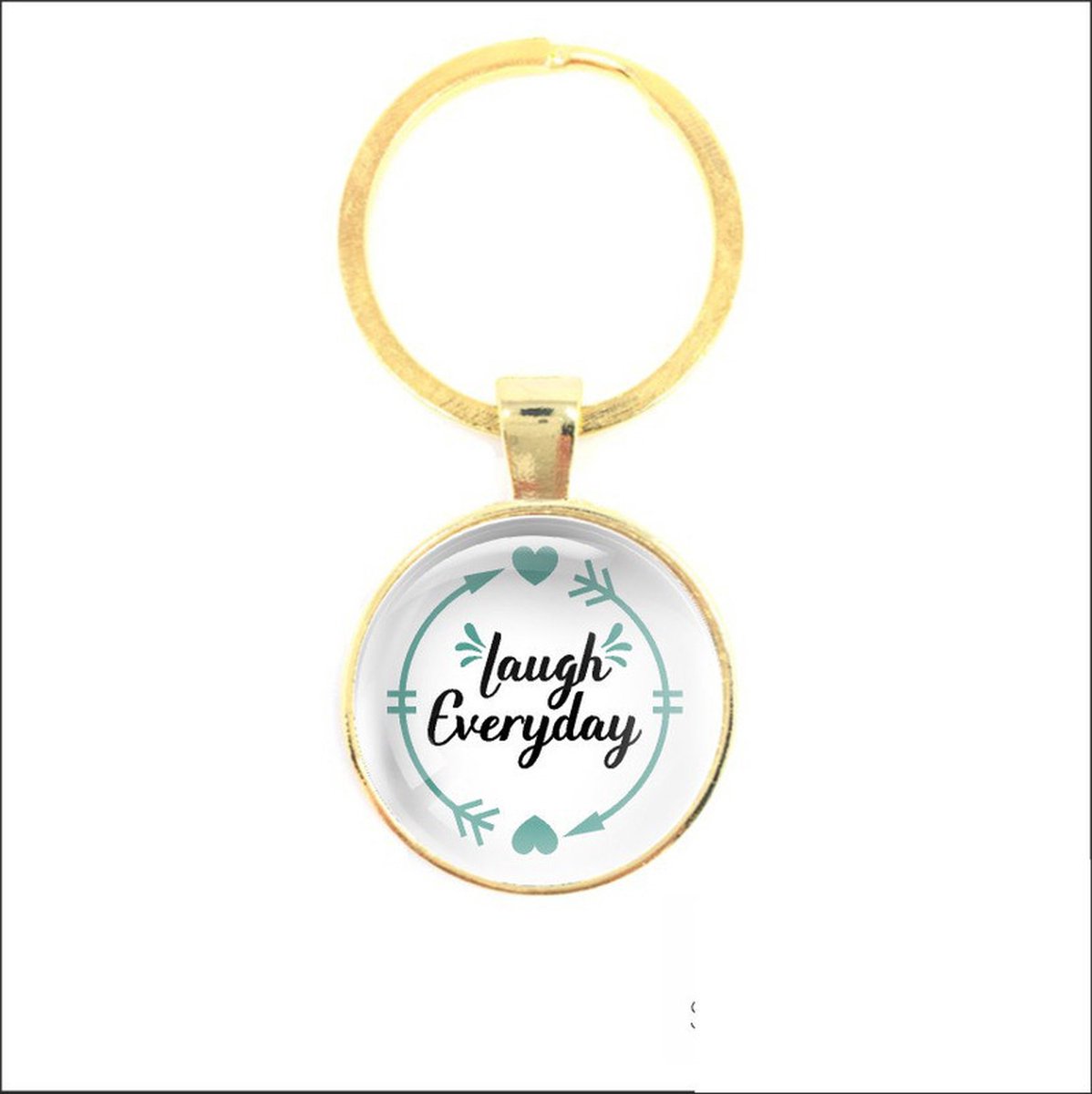 Sleutelhanger Glas - Laugh Everyday