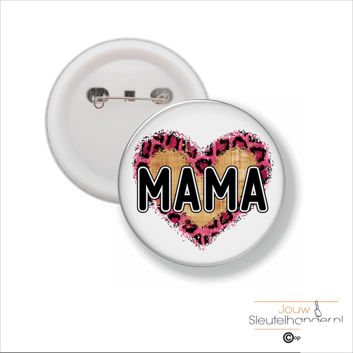 Button Met Speld 58 MM - Mama