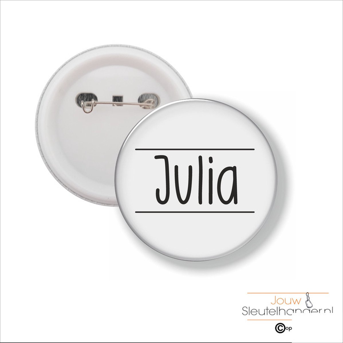 Button Met Speld 58 MM - Julia