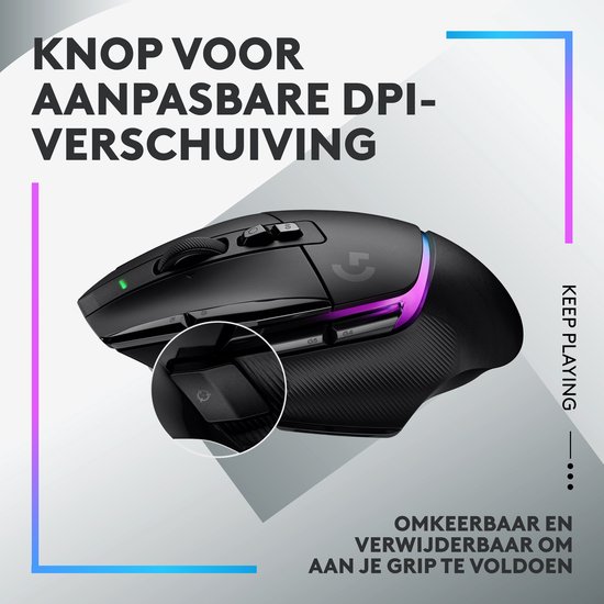 Logitech G502 X Plus - Draadloze Gaming Muis - Rechtshandig - Optisch - RGB - Zwart