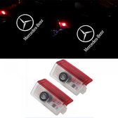 Mercedes Deur Logo Projector - Portier voertuigverlichting - Auto deur verlichting - Auto interieur - Mercedes accessoires - Set van 2 - Portierverlichting - Laser Projector - A klasse - B klasse - GLK - Versie 3