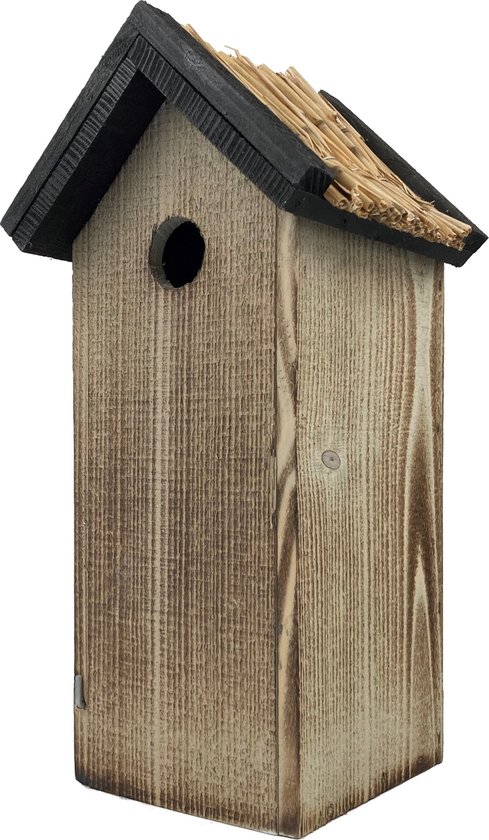 GARDEN SPIRIT Nichoir avec toit en paille Nichoir 17 x 17 x 35 cm