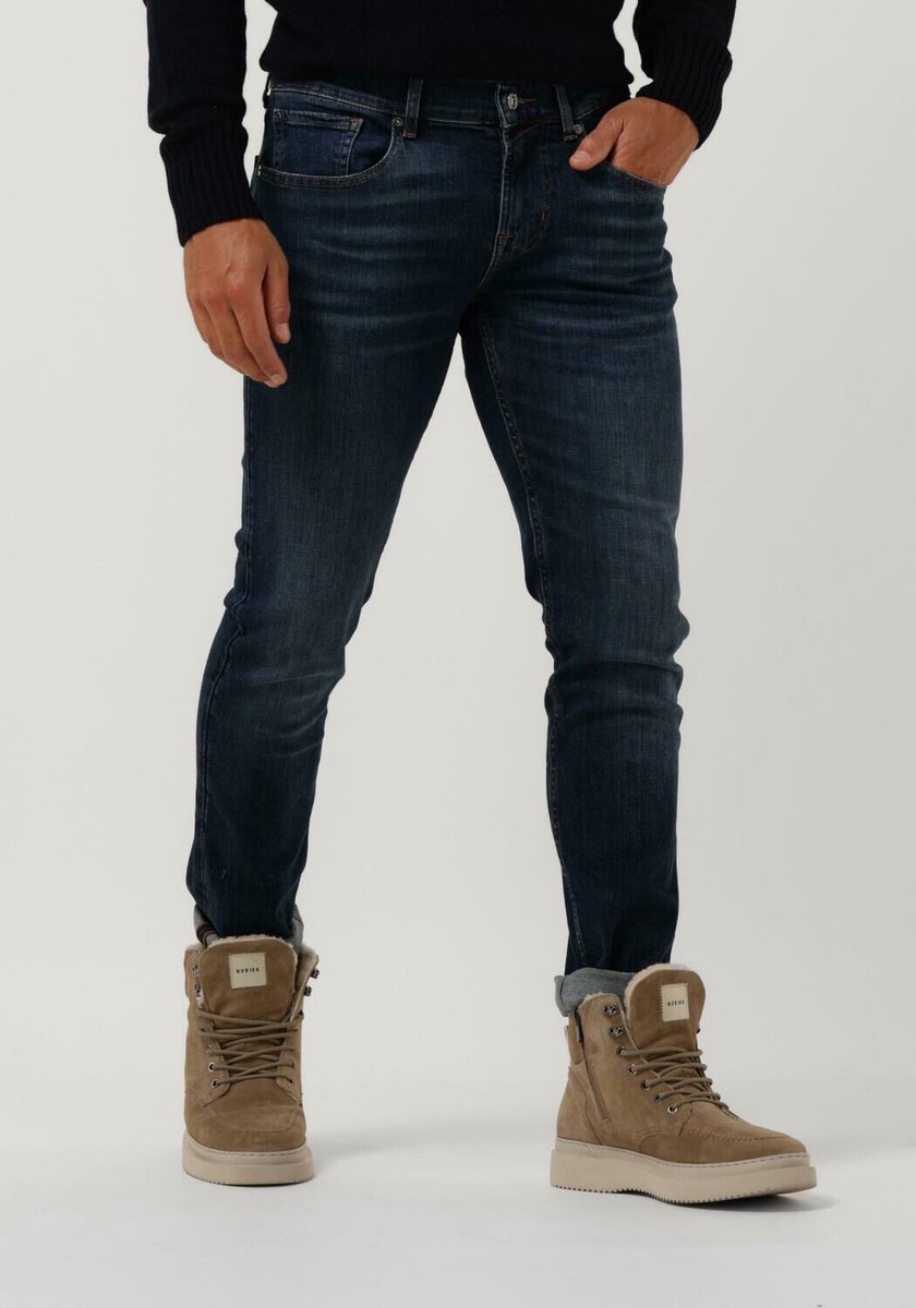7 for all Mankind Slimmy Tapered Stretch Tek Native Jeans Heren - Broek - Donkerblauw - Maat 33