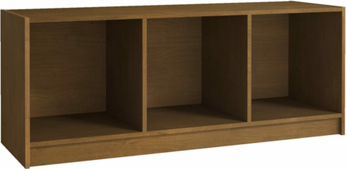 vidaXL - Tv-meubel - 104x33x41 - cm - massief - grenenhout - honingbruin