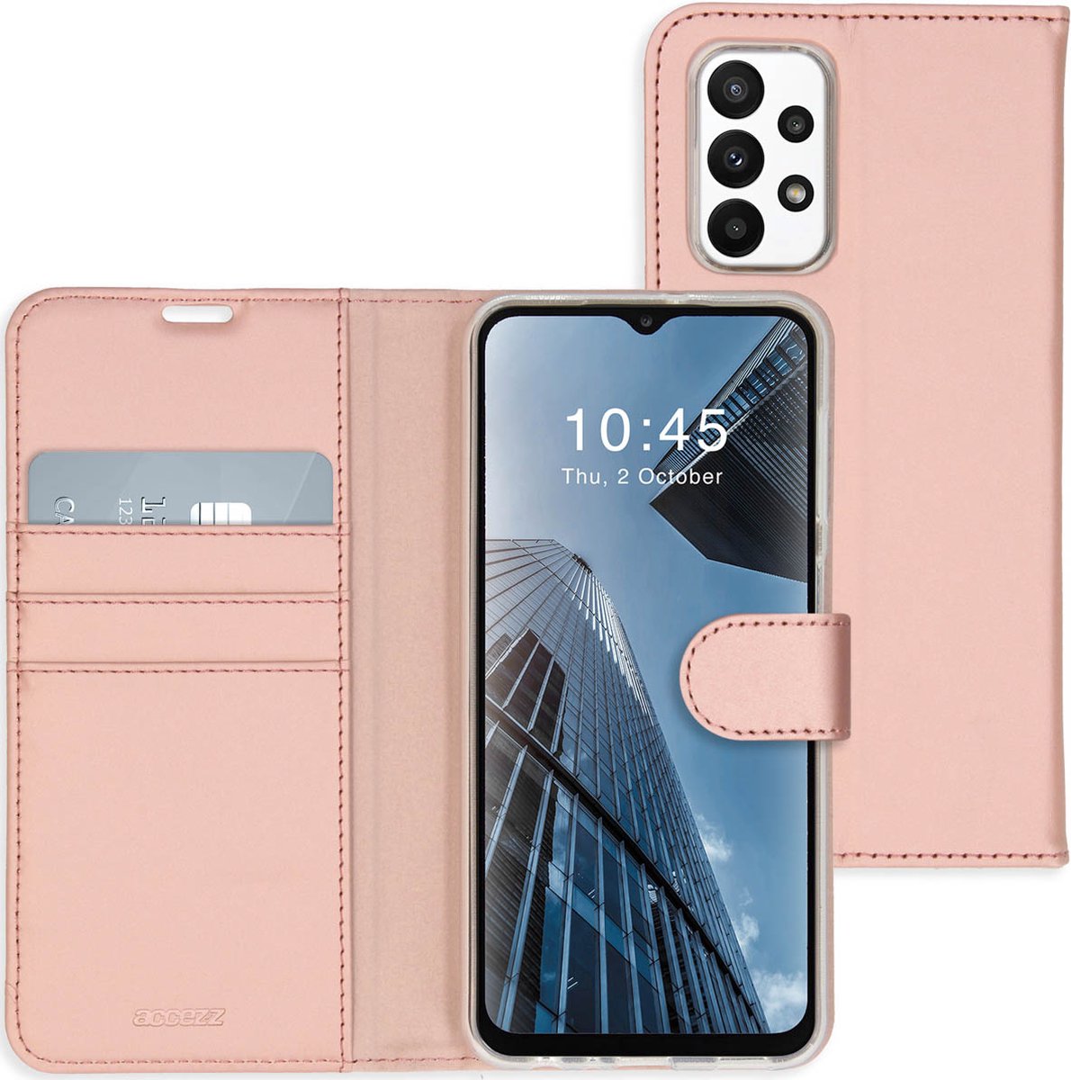 Accezz Wallet Softcase Booktype Samsung Galaxy A23 (5G) hoesje - Rosé Goud
