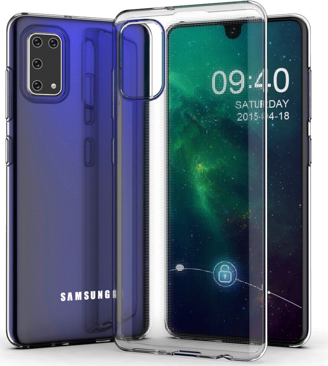 Shock Proof Case - Telefoonhoesje - Doorzichtig Hoesje voor Samsung A41 - Transparant Wit