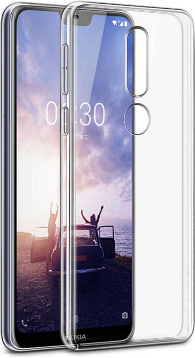 Shock Proof Case - Telefoonhoesje - Doorzichtig Hoesje voor Nokia X6 - Transparant Wit